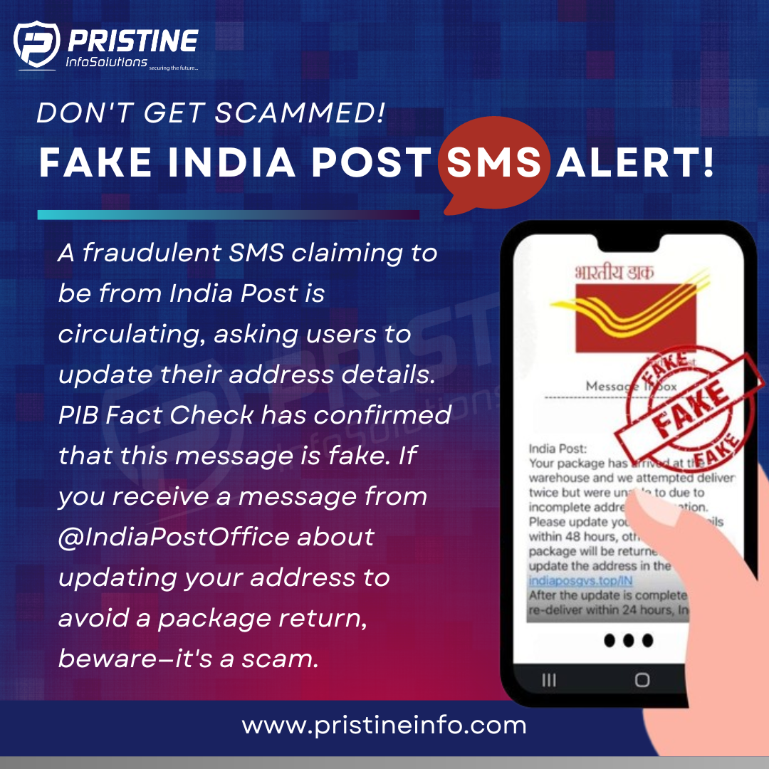 Fake India Post SMS scam 1